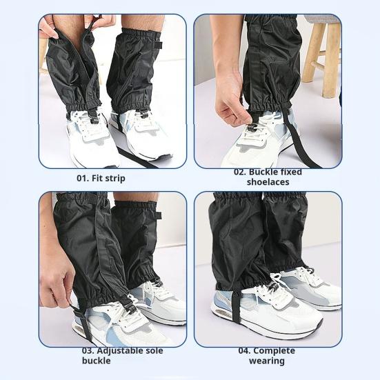 1 пара зимних гетр, эластичные регулируемые, для мужчин и женщин, для походов, скалолазания, охоты, катания на лыжах, защита от песка, защита для ботинок, чехол для защиты от снега