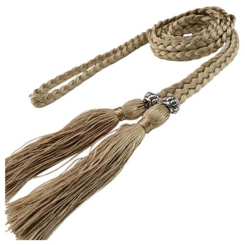 Woven Tassel Belt Self-Tie Dress Belt Waist Decoration Rope Braided Boho Style