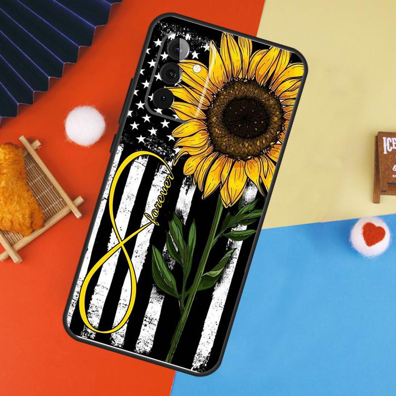 Sunflower Case For Samsung Galaxy A17 A35 A55 A06 A16 A26 A36 A56 A53 A32 A52 A33 A13 A14 A34 A54 A15