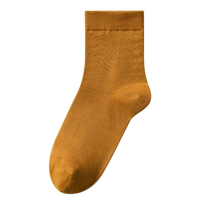 Pure Cotton Winter White Cotton Socks for Women Are Versatile and Odorless. All-cotton Mid-top Socks for Women In Autumn and Winter