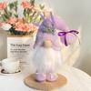 Hong Kong Mother's Day Faceless Doll - Purple Fabric Dwarf Desktop Decoration.
