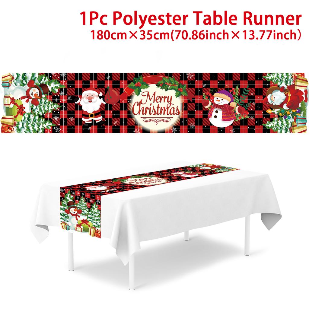 Рождественская скатерть-дорожка Веселое рождественское украшение для дома 2024 Скатерть Рождественский орнамент Навидад Натал Подарок на Новый год 2024