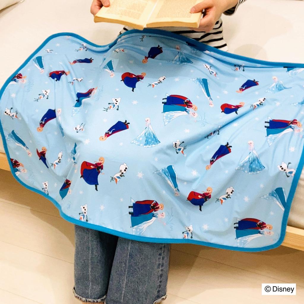 MORIPiLO Disney Summer Towel Blanket Cool Cute Cooling Disney Olaf Morishita Makura (Frozen Blanket) Blanket, 70x100cm, Blue, Princess, Elsa,