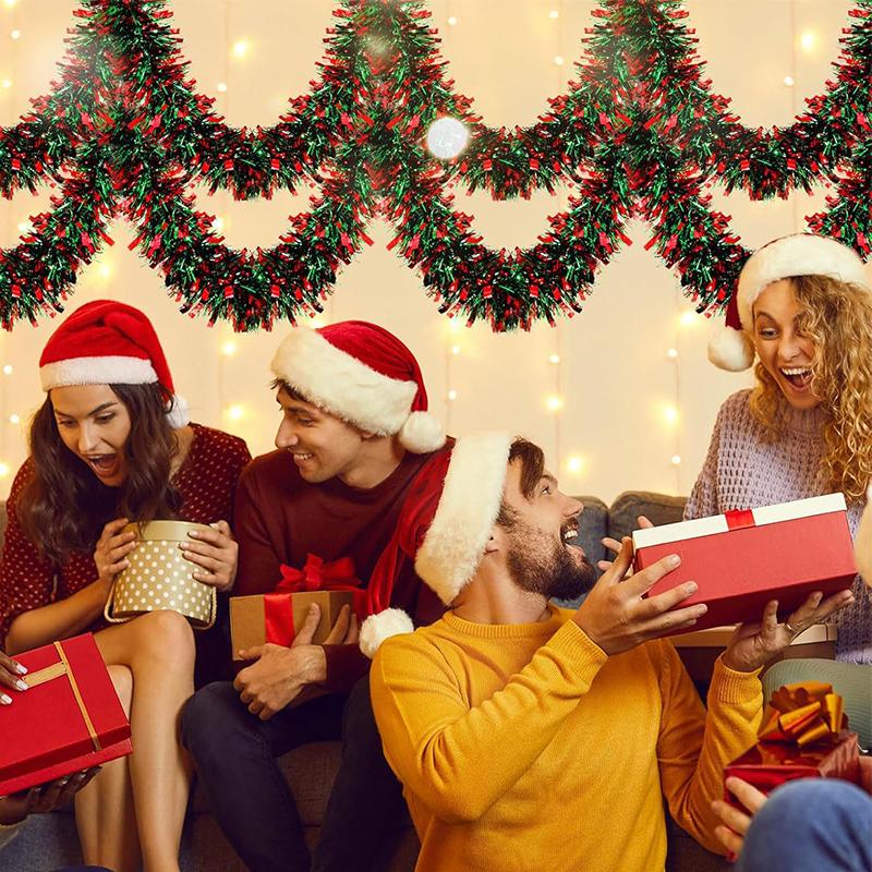 1PC Ribbons Celebrate Colorful Strips Party Decoration Pleasant Red and Green Aesthetic Christmas Festival Atmosphere 2M