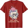 Смешная футболка с мемом Live Laugh Lobotomize Me, скелет, для мужчин и женщин, ретро