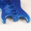 Metallic Blue Glossy Poplar Electric Guitar Body with Three Single-Coil Pickups for DIY Modification