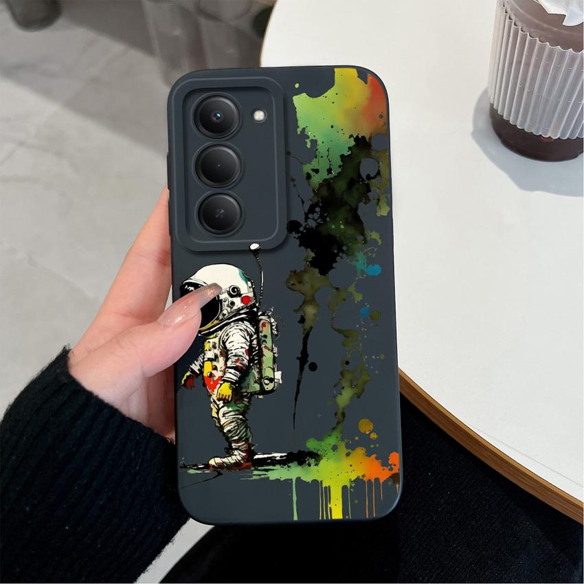 Премиальный защитный чехол для Redmi 15 10 11 15C 12C 10C Note 14 Pro Plus 14S с красивыми узорами коричневых листьев, жидкий силиконовый чехол для телефона для Redmi Casing
