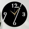 Stylish Watch Wall Clock with Numbers/Large Size Clock & Wall Ornament/Metal Outdoor Wall Clock for Bedroom, Office -Black