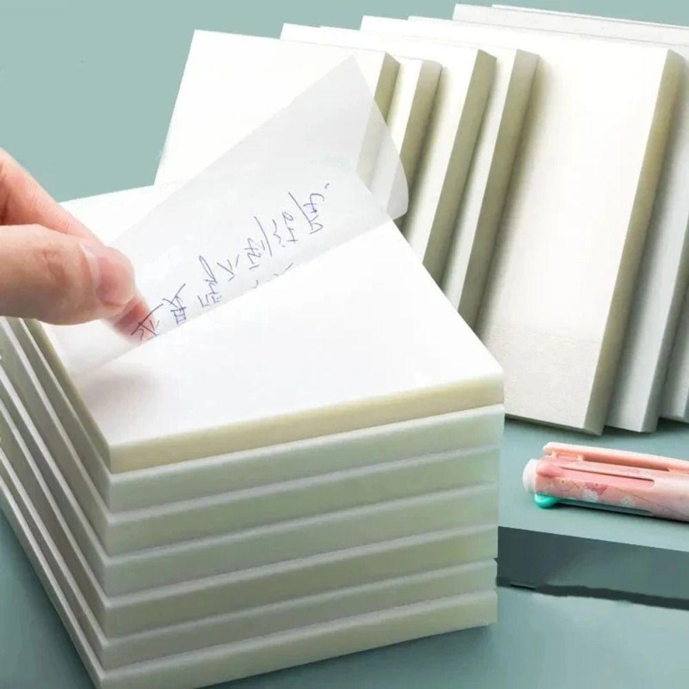 50 Sheets New 50 Sheets Sticky Notes Transparent Waterproof Note Paper Bookmark Marker