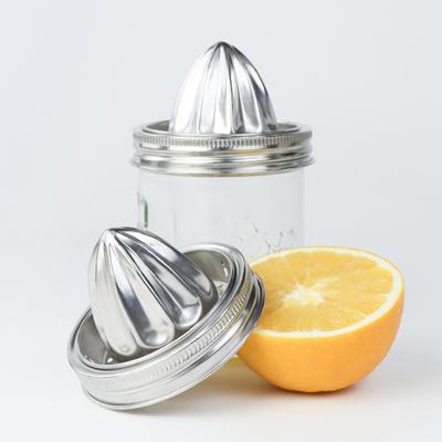 Крышка соковыжималки Mason Jar из нержавеющей стали, ручка для цитрусовых, широкая горловина, верхняя часть для консервирования, ручная соковыжималка с герметичной крышкой