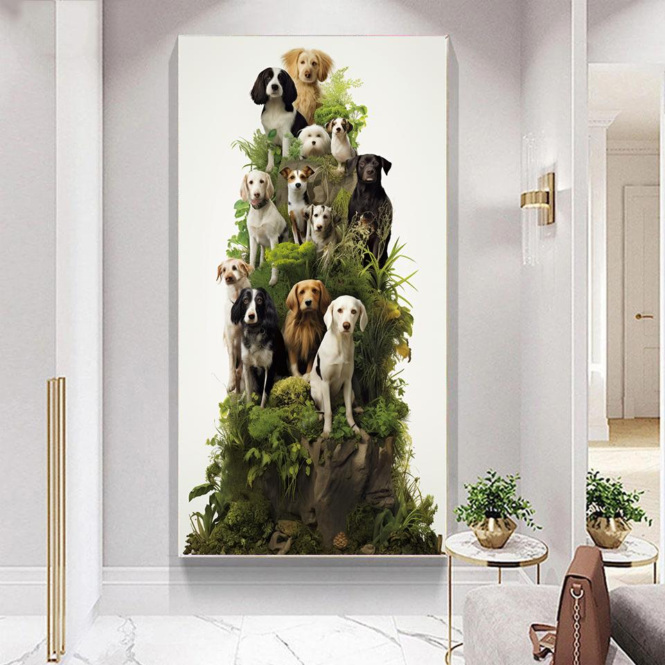 DIY алмазная живопись цветы собака восхождение крестиком комплект мозаика искусство алмазная живопись полный круг/квадратный алмаз украшение дома