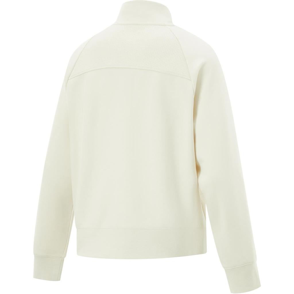 Li Ning Comfortable Casual Stand Collar Cardigan Simple Sweatshirt Women Tops Fat-Yellow AWDU156-6