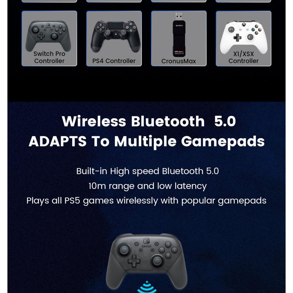 Адаптер-конвертер для мыши и клавиатуры для мобильных игр, совместимый с Bluetooth для PS5