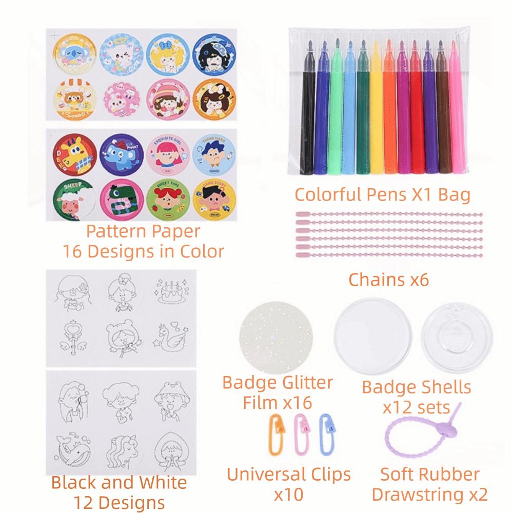 Reusable Badge Press Machine Manual Press Badge Press Machine Kit Art Handicraft