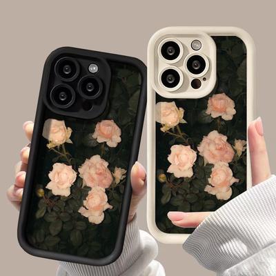Силиконовый чехол для телефона с цветком для iPhone 16 Pro Max Funda iPhone 15 11 13 14 12 XS X XR 7 8 Plus SE 16promax 15promax Cover Carcasa