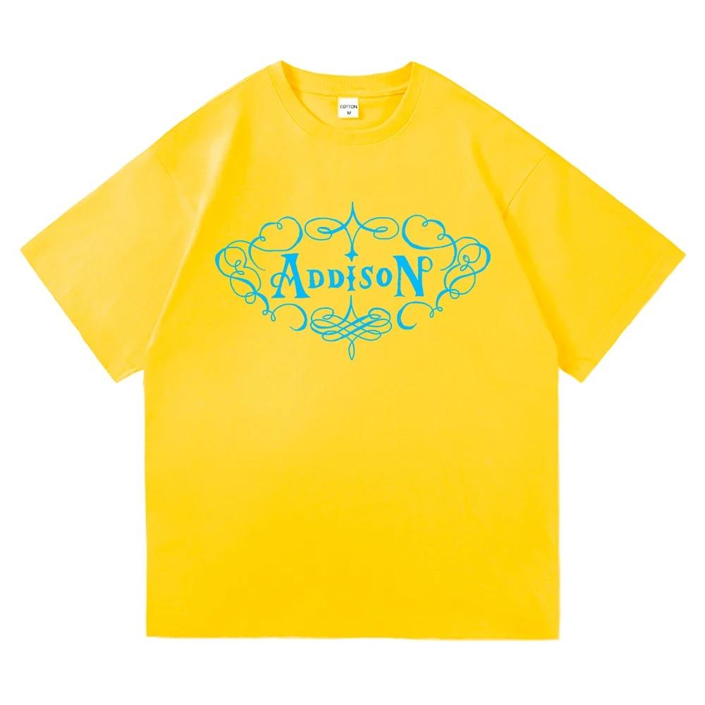 Addison Rae New Album Poster Print TShirt Fashion Men Women Cotton Fashion Harajuku Highstreet Top Oversized Casual Summer Tee
