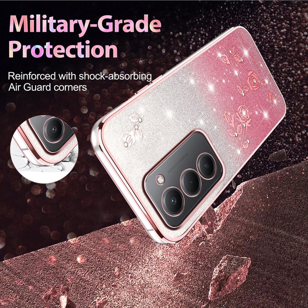 Для Xiaomi Redmi 15 4G (США) (171 мм) Чехол Цветок TPU Гибкий Градиентный Чехол для Телефона