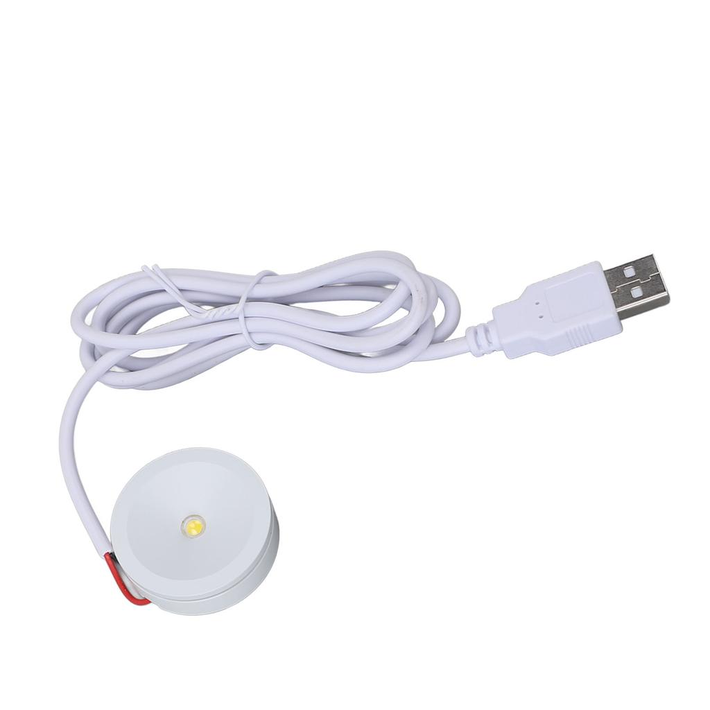 2 Sets Mini Spotlight 5V 1W USB LED Round Eye Caring with 4.3ft Wire Jewelry Display Lighting Fixture for Showcase