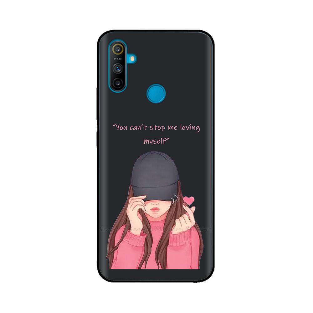 Чехол для Realme C3 Мягкий Черный Силикон ТПУ Узорчатая Задняя Крышка Для OPPO Realme C3 RMX2020 C 3 RealmeC3 Расписной Чехол для Телефона Fundas