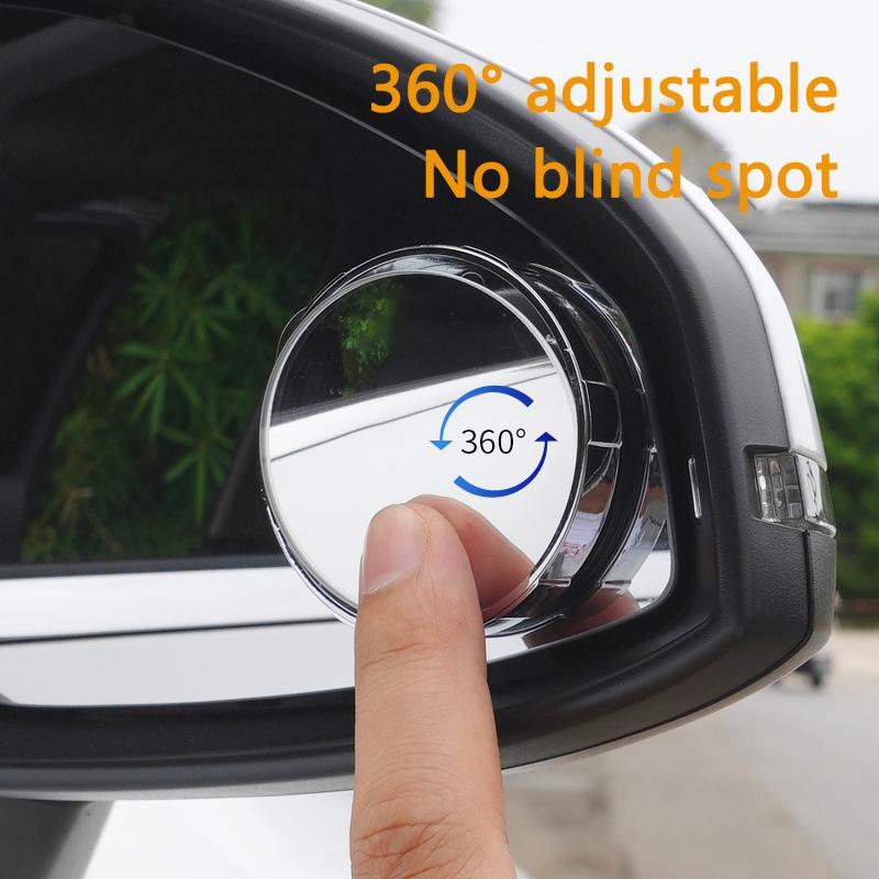 WRSP5 2Pcs Round Frame Convex Blind Spot Mirror Wide-angle Adjustable Rearview Mirror For Lexus ES RX NX LS UX LM LX GX LC RZ IS CT GS