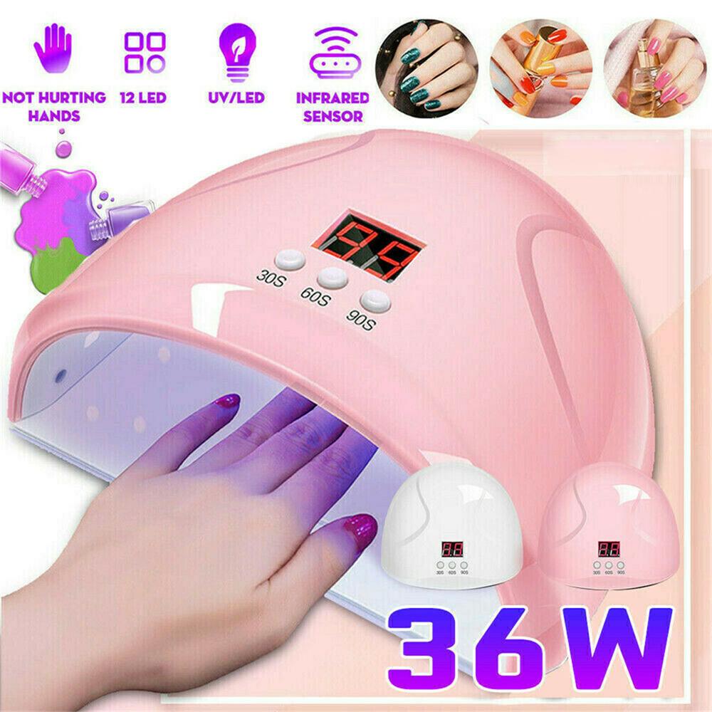 UV Lamp For Manicure 36W LED Nail Dryer Lamp Sun Light Curing All Gel Polish Drying Gel Varnish USB Smart Timing Nail Art Tools