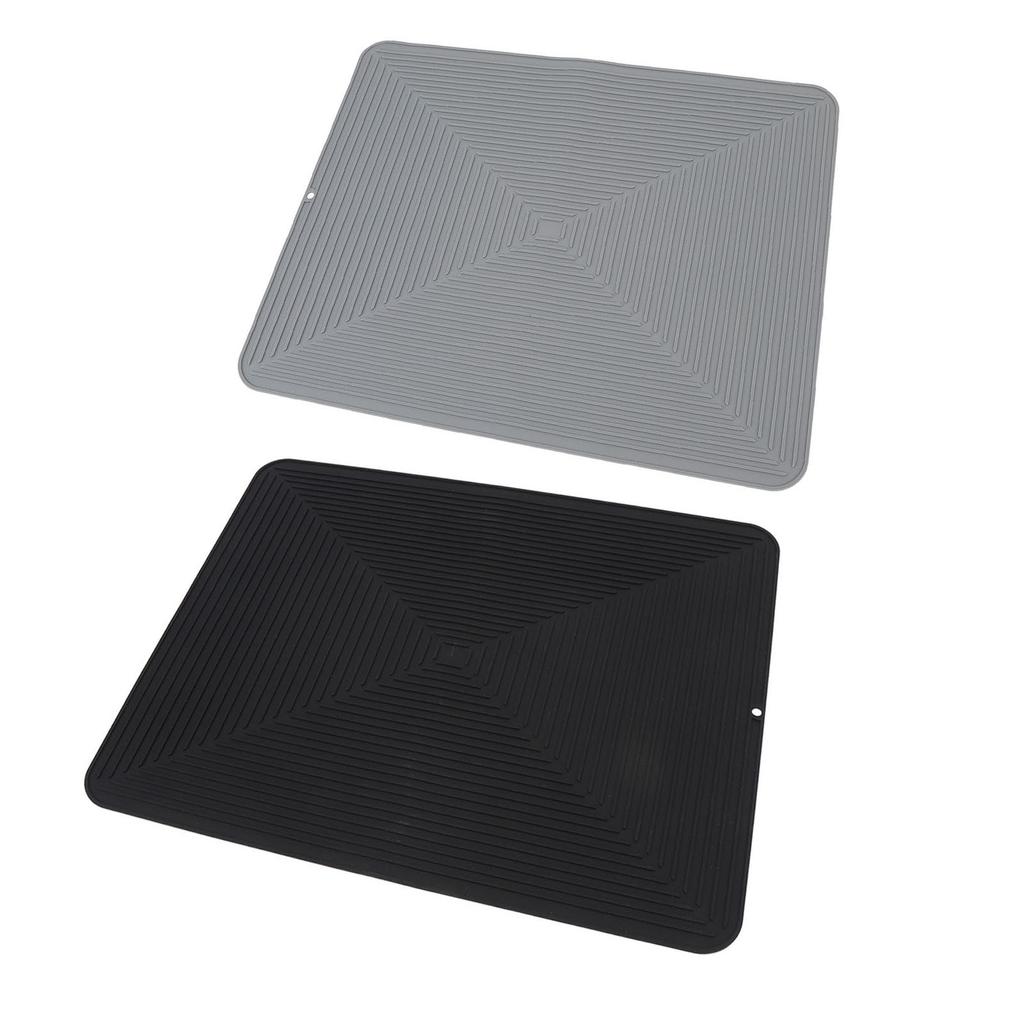 Силиконовый коврик для сушки посуды, защитный коврик для столешницы, теплоизоляция, нескользящая дренажная прокладка для кухонной стойки