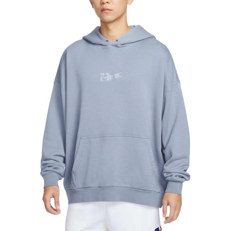 Nike Спортивная одежда Club Fleece Свободное худи-пуловер для мужчин Худи Синий HV4722493