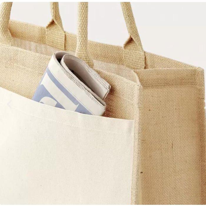 Planetee Cabas jute avec poche Bazar d'une Dresseuse adorée - Sac de shopping Femme Anniversaire Noël Fête des Mères Cadeau Mamie