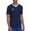 Adidas Entrada 22 Jersey Logo Print Crew Neck Short Sleeve Soccer Shirt Men Tops Navy-Blue HE1575