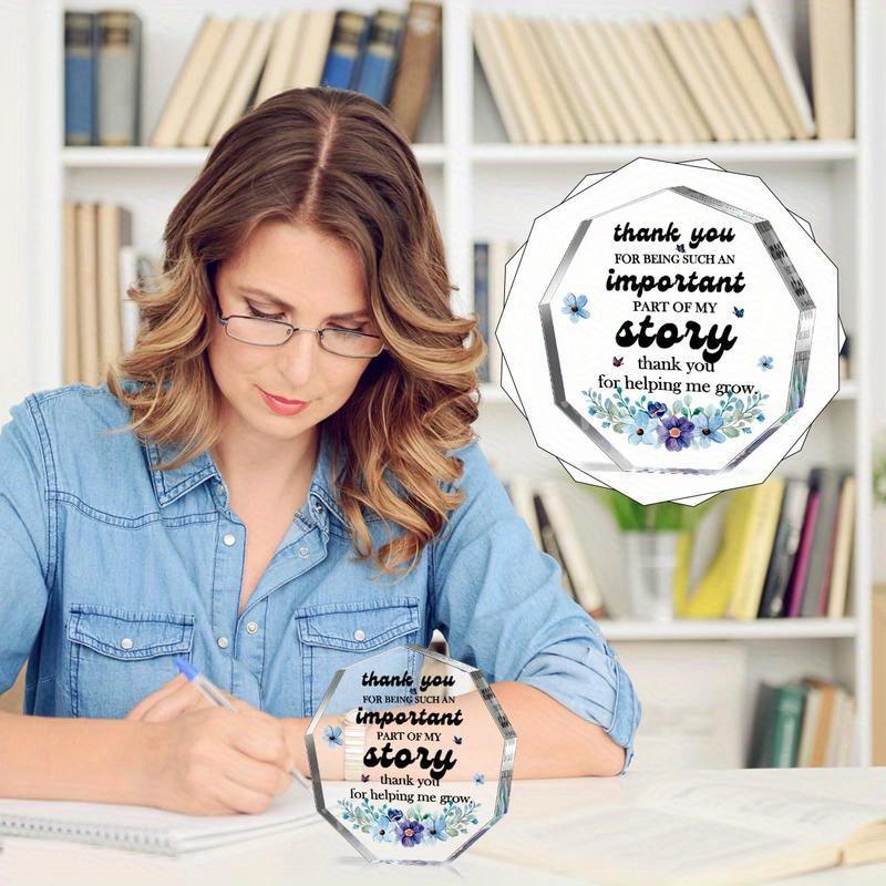 Акриловая табличка для выражения благодарности учителю - Универсальный подарок "Спасибо" для педагогов и руководителей