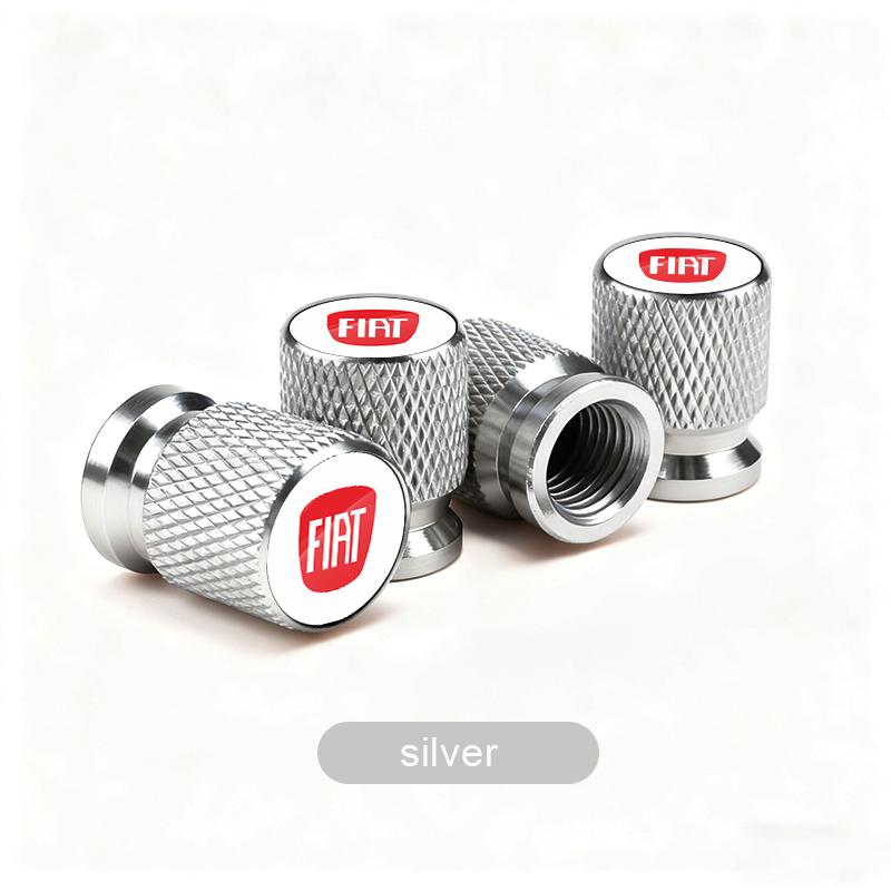 Car Wheel Tire Valve Caps Air Stem Covers Accessories For Abarth FIAT Punto 500 Tipo Stilo Palio Bravo Doblo Panda Ducato