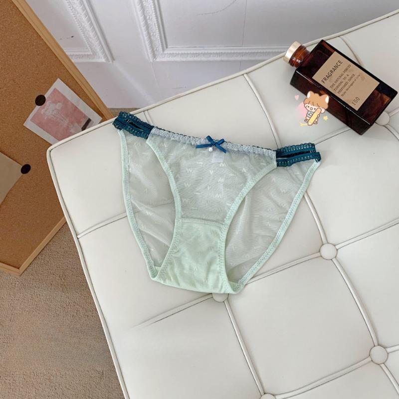 Low Waisted Knickers T-pants Sexy Sweet Triangle Underwear for Women High Slit Women's Briefs Summer Lace Quick Drying Triangle Underwear Panties