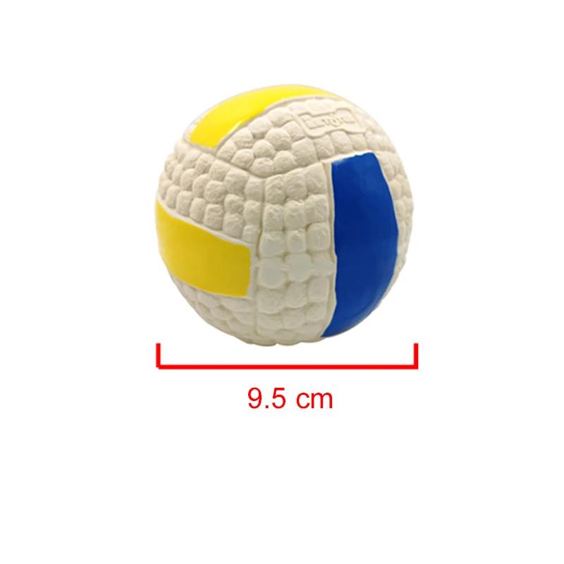 New Pet Dog Natural Latex Sound Toy Ball Rugby Volleyball Soccer Anti Bite Interactive Dogs Teething Chewing Toys Pet Products