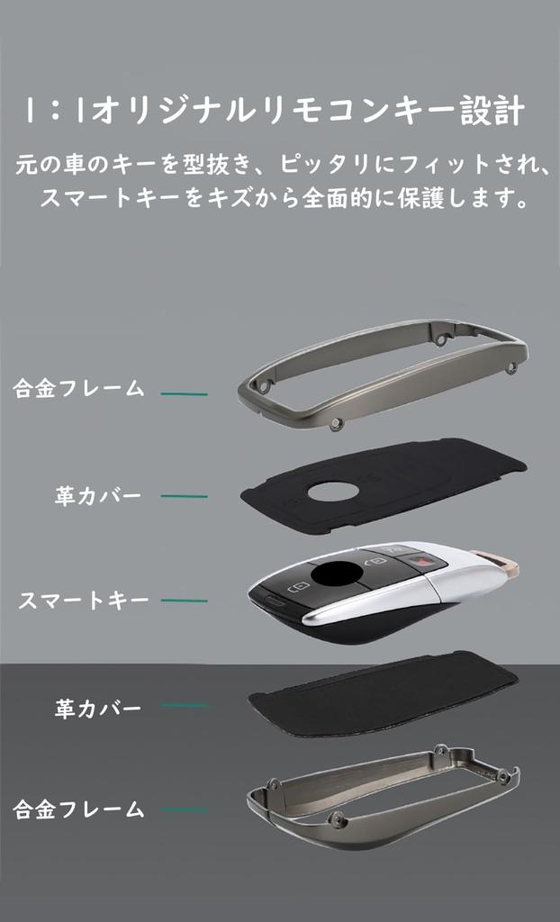 [онто] Эксклюзивный чехол для смарт-ключа Mercedes Benz, Держатель для ключей, Сплав + Кожа, Крышка для ключа,