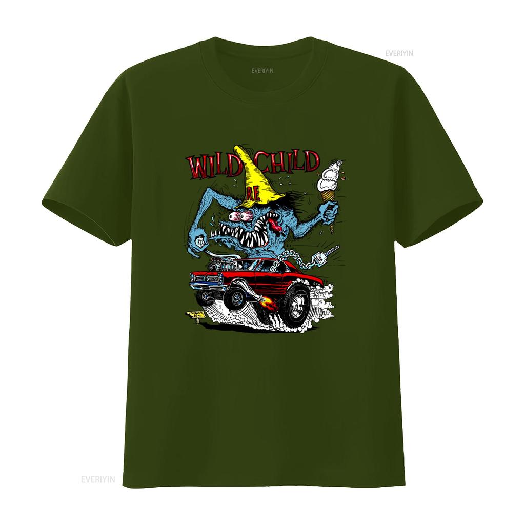 Футболка Ed Big Daddy Roth Rat Fink Hot Rod Wild Child для S 5XL Американская Сделано фанатами Серая винтажная Стиранная Удобная уличная одежда