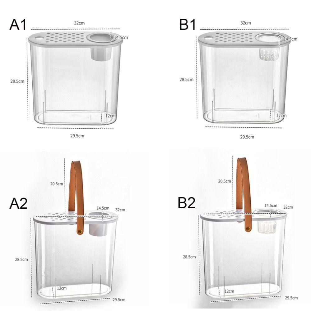 Transparent Aquaponic Fish Bowl Removable Plastic Hydroponic Fish Tank Goldfish Tank Table