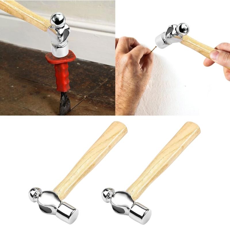 Wooden Handle Round Head Hammer Jewellery Making Accessories Tools Jewellery Mini Hammers Hunting Hammer for Craft