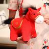 Chinese Style Plush Horse Doll Fluffy Zodiac Pony Figurine Cartoon Steed Doll Home Decoration