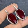 Красный Лабрадорит Драгоценный Камень 925 Стерлинговое Серебро Ювелирное Изделие Серьга 1,89"