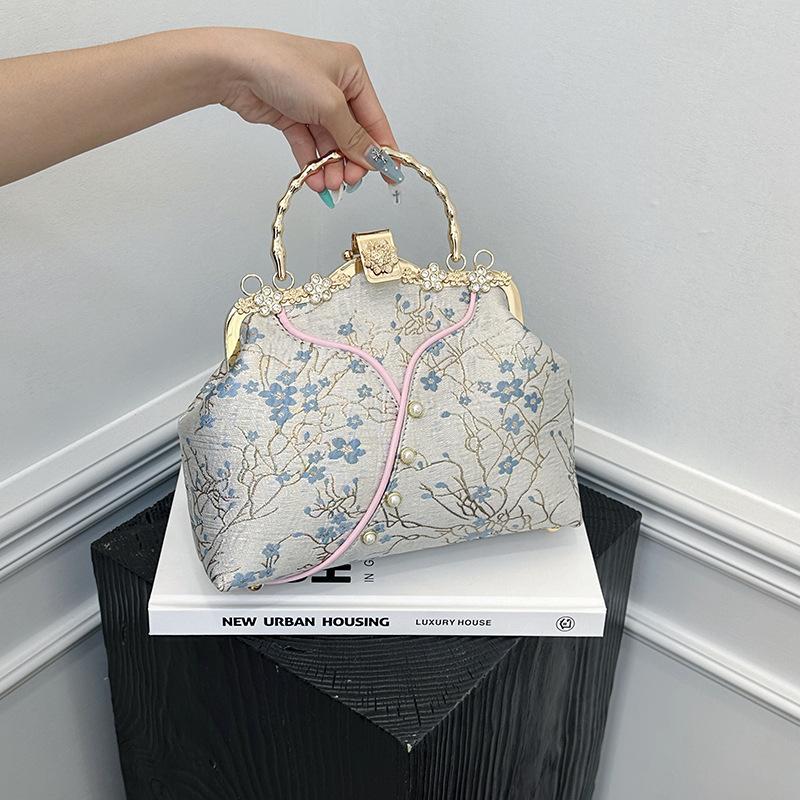 Вышитая золотая сумка для ручной носки женская новая высококлассная сумка-цепочка сумка через плечо