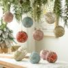 8CM Xmas Tree Hanging Pendants Foam Party Decor Striped Balls  New Year Decor