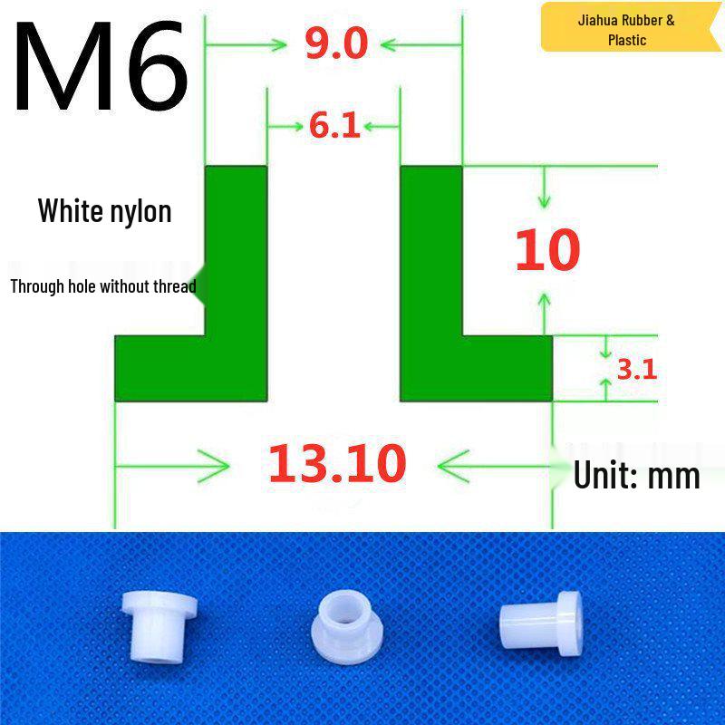 Т-образная нейлоновая прокладка-шайба с резьбой M3-M35, изолирующий спейсер