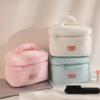 Новая вместительная большая плюшевая переносная косметичка, однотонная сумка для туалетных принадлежностей, студенческая минималистская сумка для хранения средств по уходу за кожей для женщин