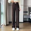 Women's Velvet Corduroy Pants Thick Chenille Wide-leg Pants High Waist Loose Straight Leg Pants