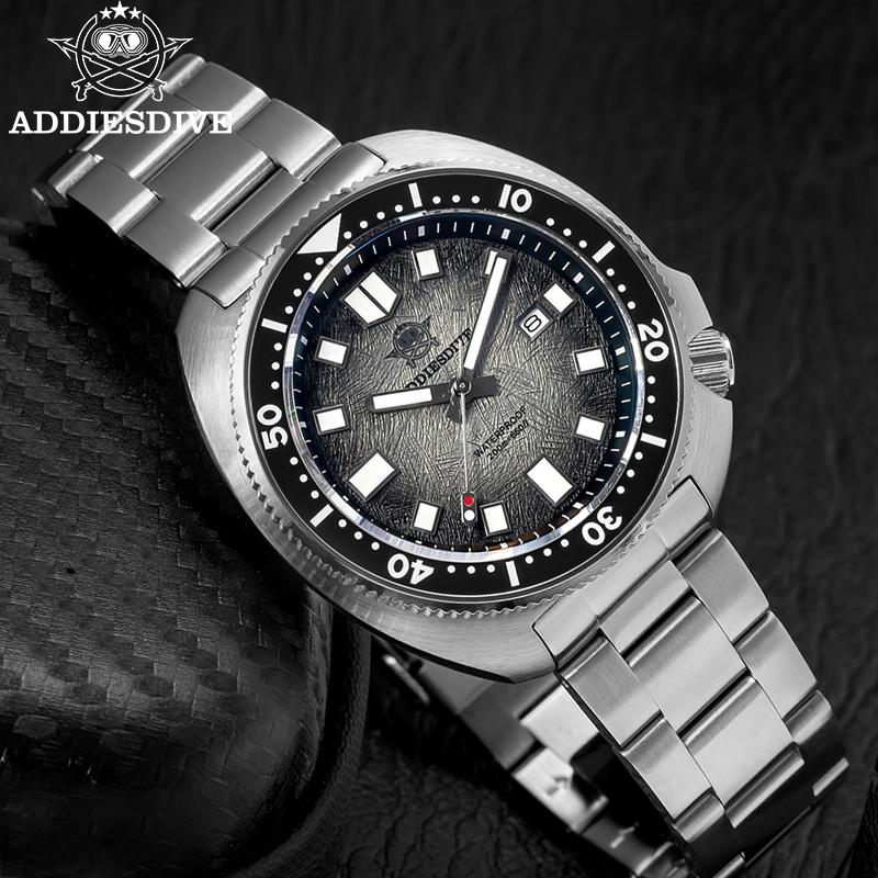 ADDIESDIVE AD2511 Мужские кварцевые дайверские часы 200M Водонепроницаемые Корпус из нержавеющей стали 316L Сапфировое стекло Керамический безель Люминесцентные