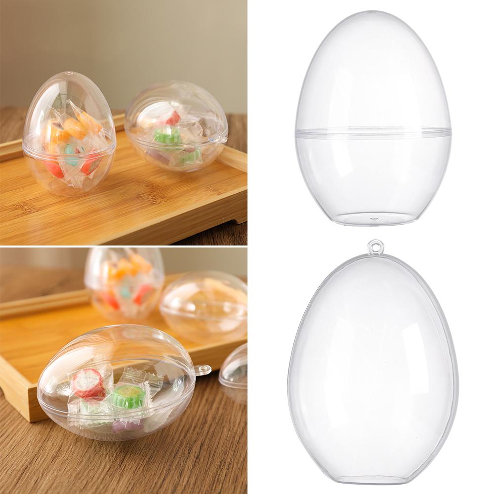 Fillable Plastic Ornaments Easter Decoration Candy Box Transparent Easter Egg Transparent Balls