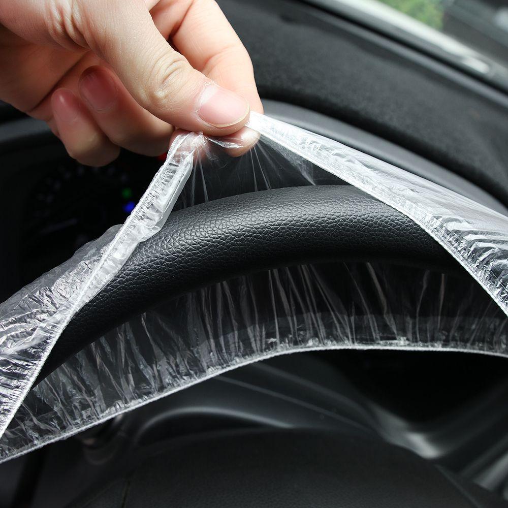 Elastic Safety Protection Bags Seat Cover Disposable Car Lever Cover Steering Wheel Cover