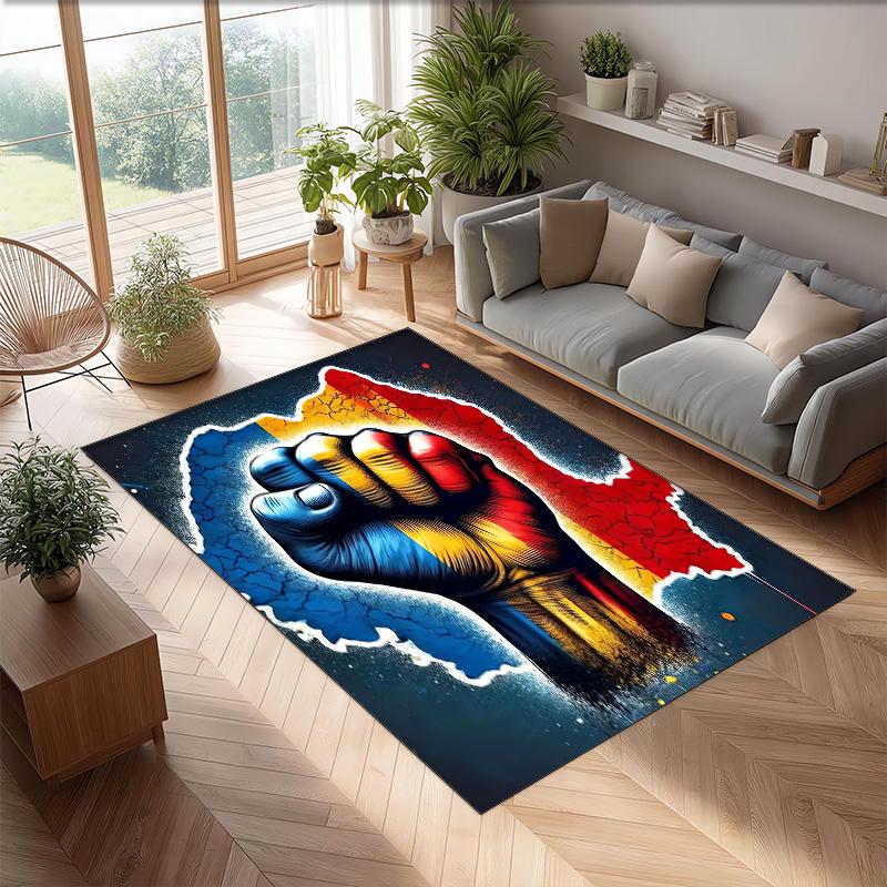 Poland Printed Flannel Area Rug Non Slip Soft Polyester Floor Carpet Indoor Decor Mat for Bedroom Living Room Sofa