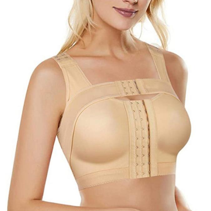 Women Side Support Shaping Bra Minimizer Full Coverage Underwire Push Up Bras for Side Fat Control