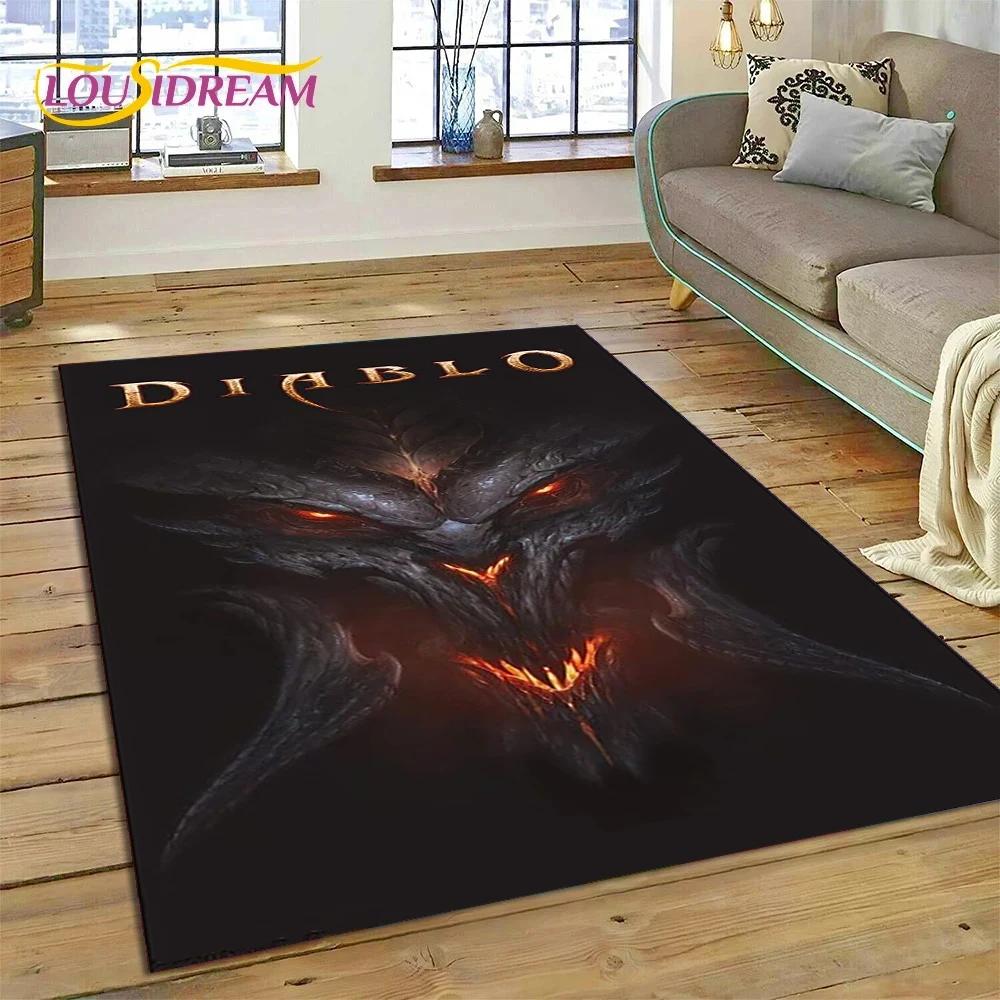 Ковер-ковер для геймеров в стиле ретро 3D Diablo для спальни, гостиной, дома, для украшения дивана, большой декоративный коврик для пола для детских игр, подарок